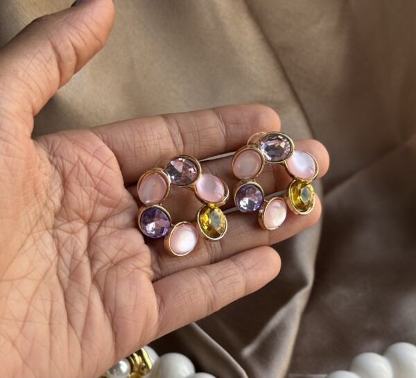 Pink Stone Earring - Image 2