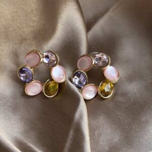 Pink Stone Earring