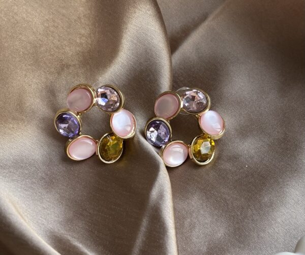 Pink Stone Earring