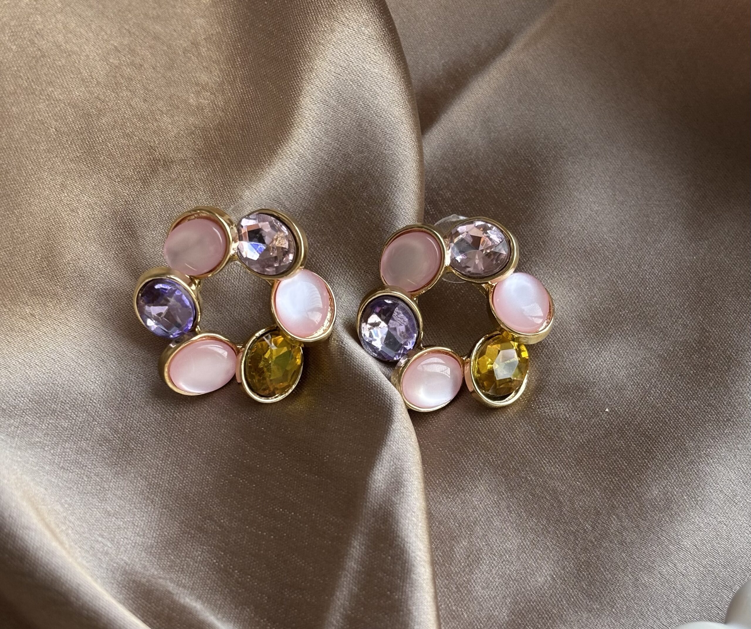 Pink Stone Earring