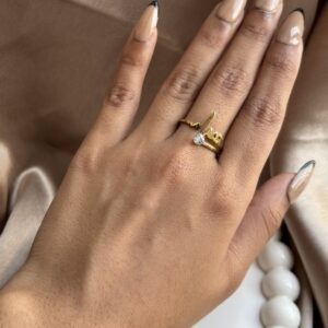 Golden Stone Ring