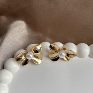 Pearl Leaf Earrings