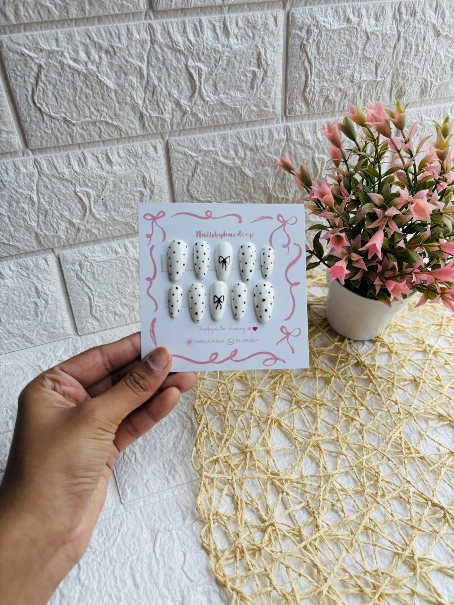 White Presson Nails