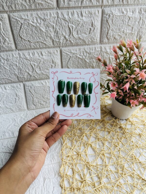 Green Wedding Nails - Image 2