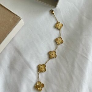 Golden Clover Chain Bracelet