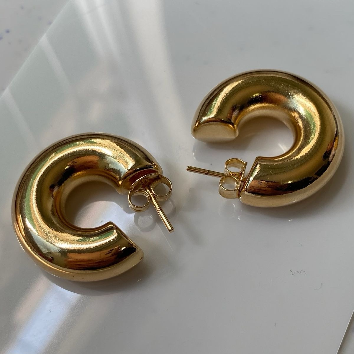 Golden Hoop Earrings