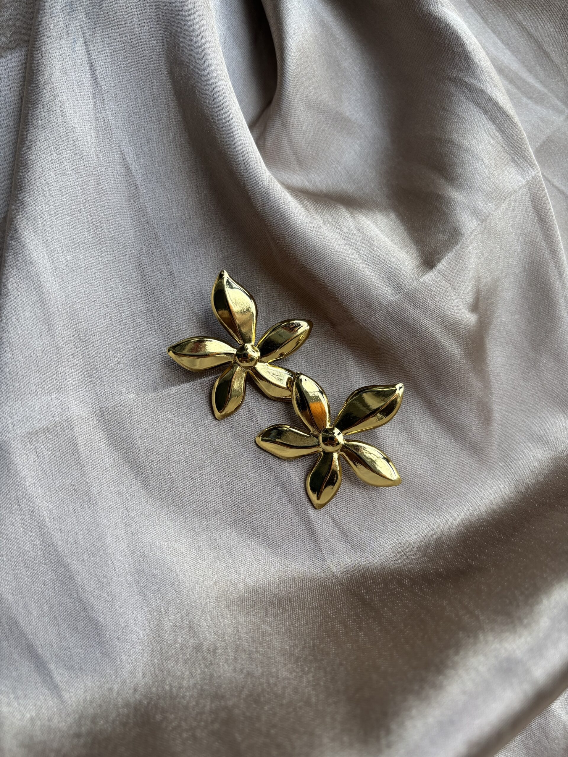 Golden Flower Earring