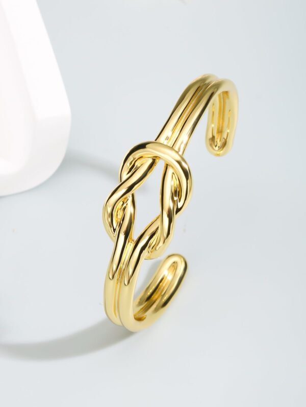 Knot Design Cuff Bangle - Image 2
