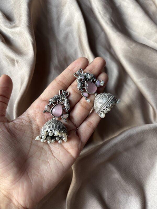 Oxidised jhumka - Image 2