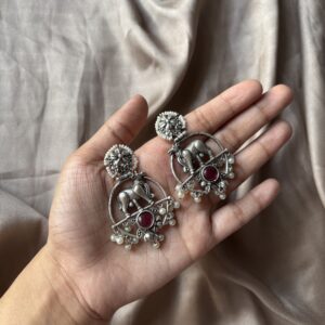 Oxidised earring