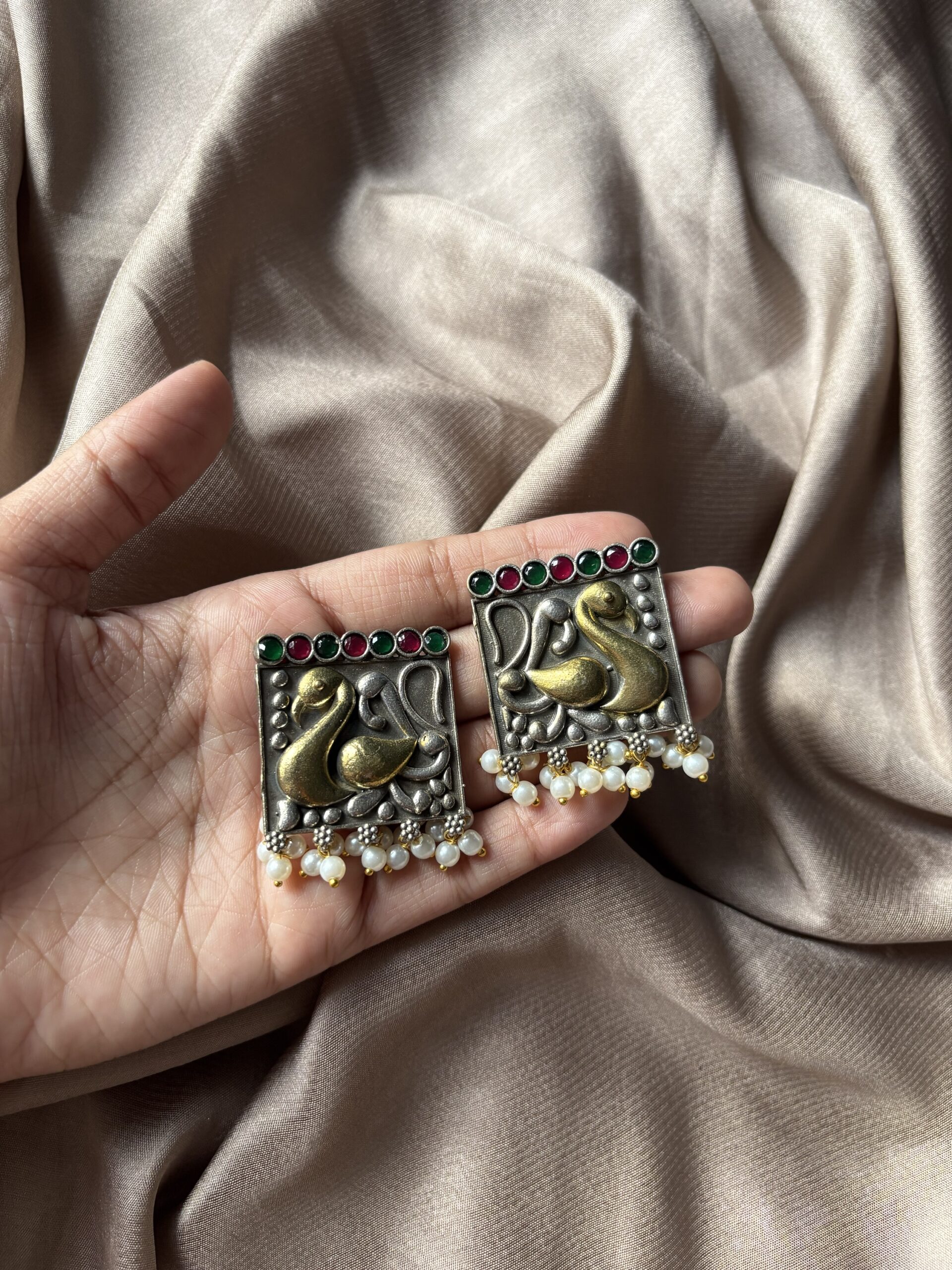 Oxidised earring