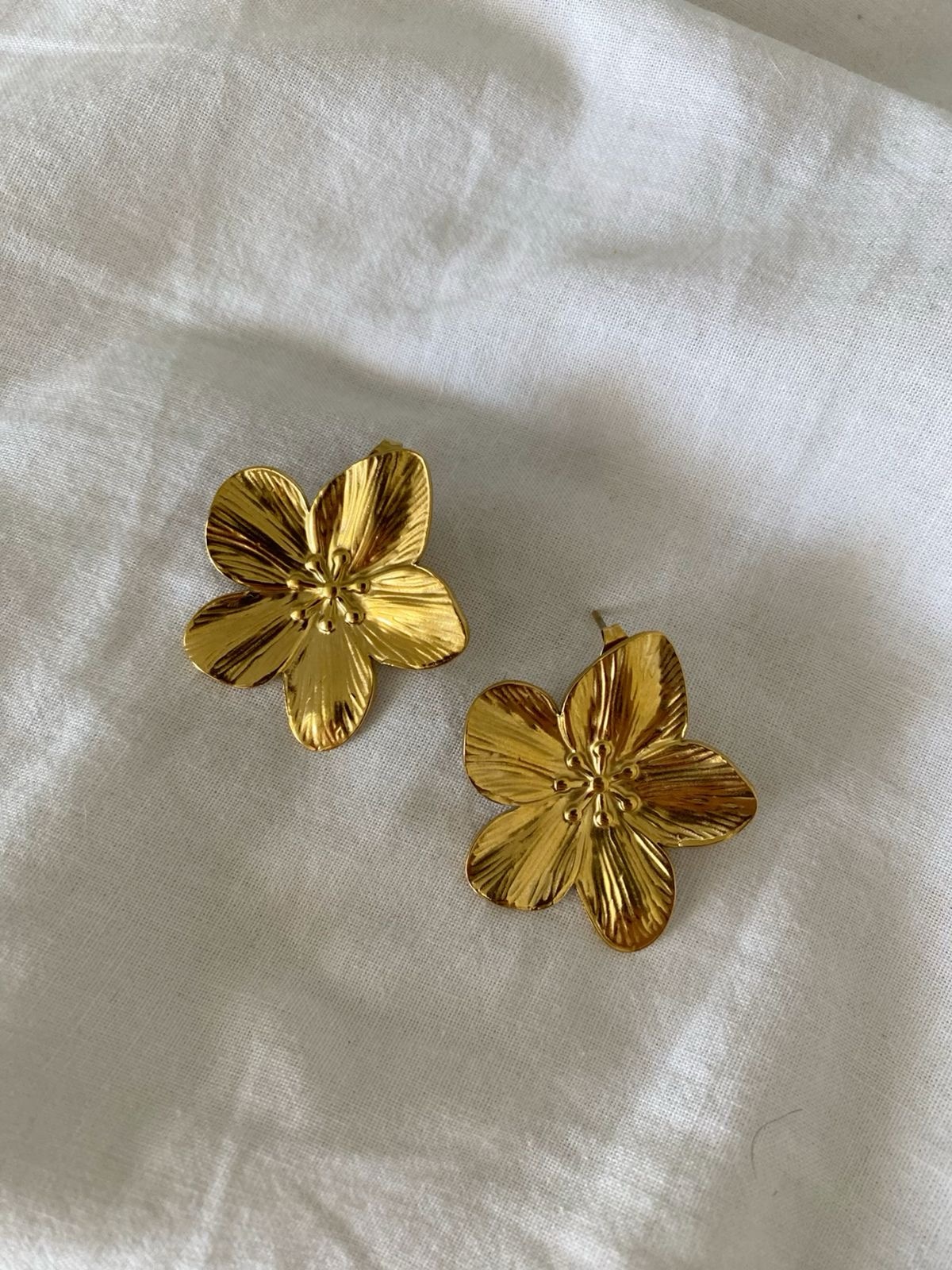 Flower Golden Earring