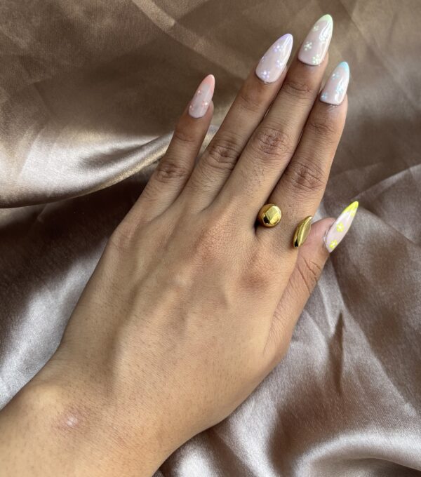 Golden Chunky Ring - Image 2