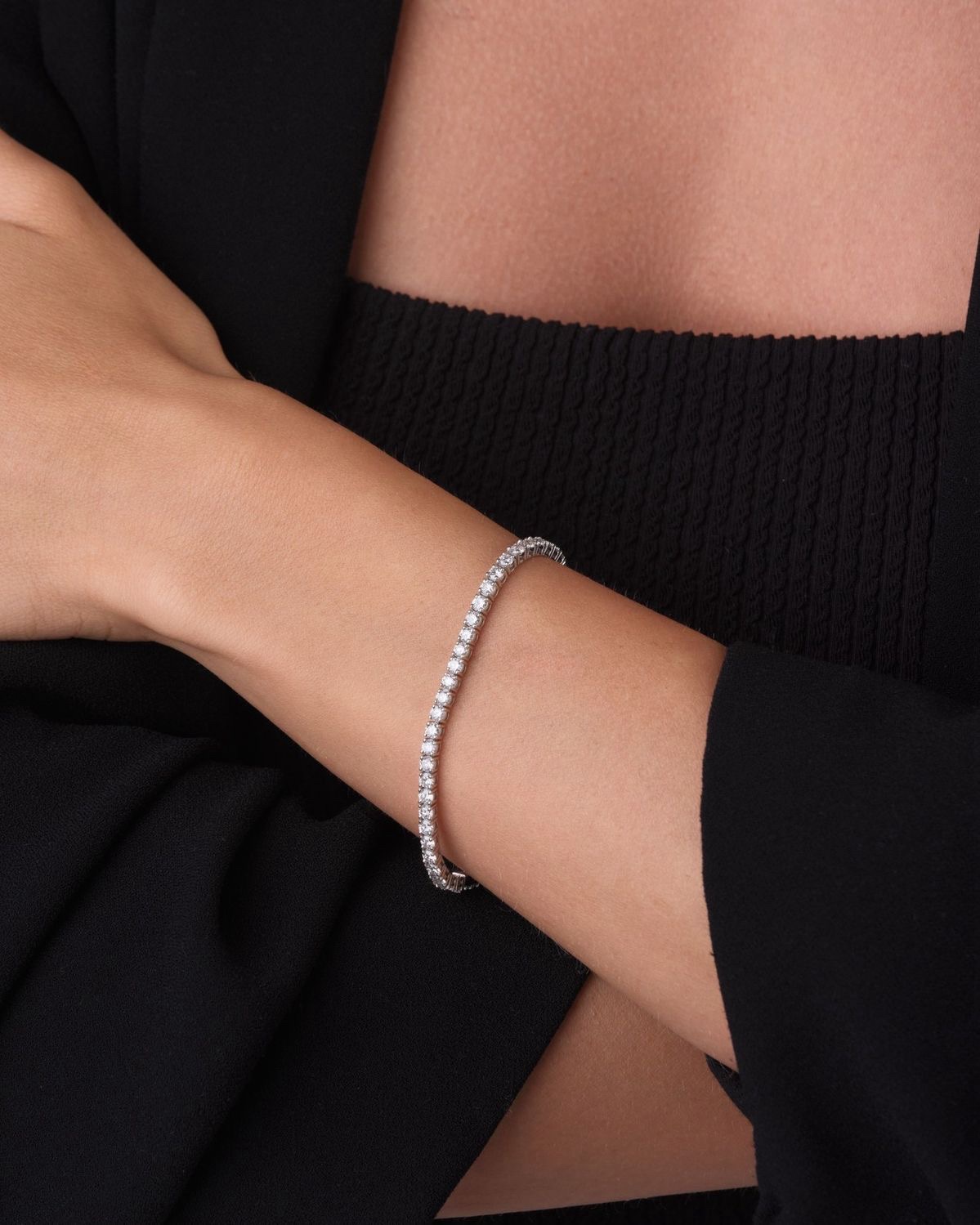 Silver Stone Chain Bracelet