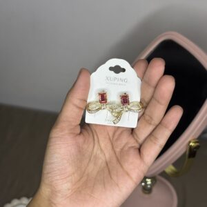 Cute pink Bow Earrings