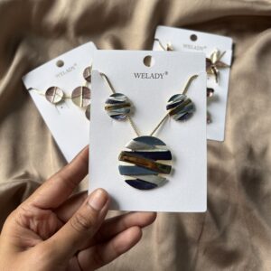 Enamel Pendent Set (Blue)