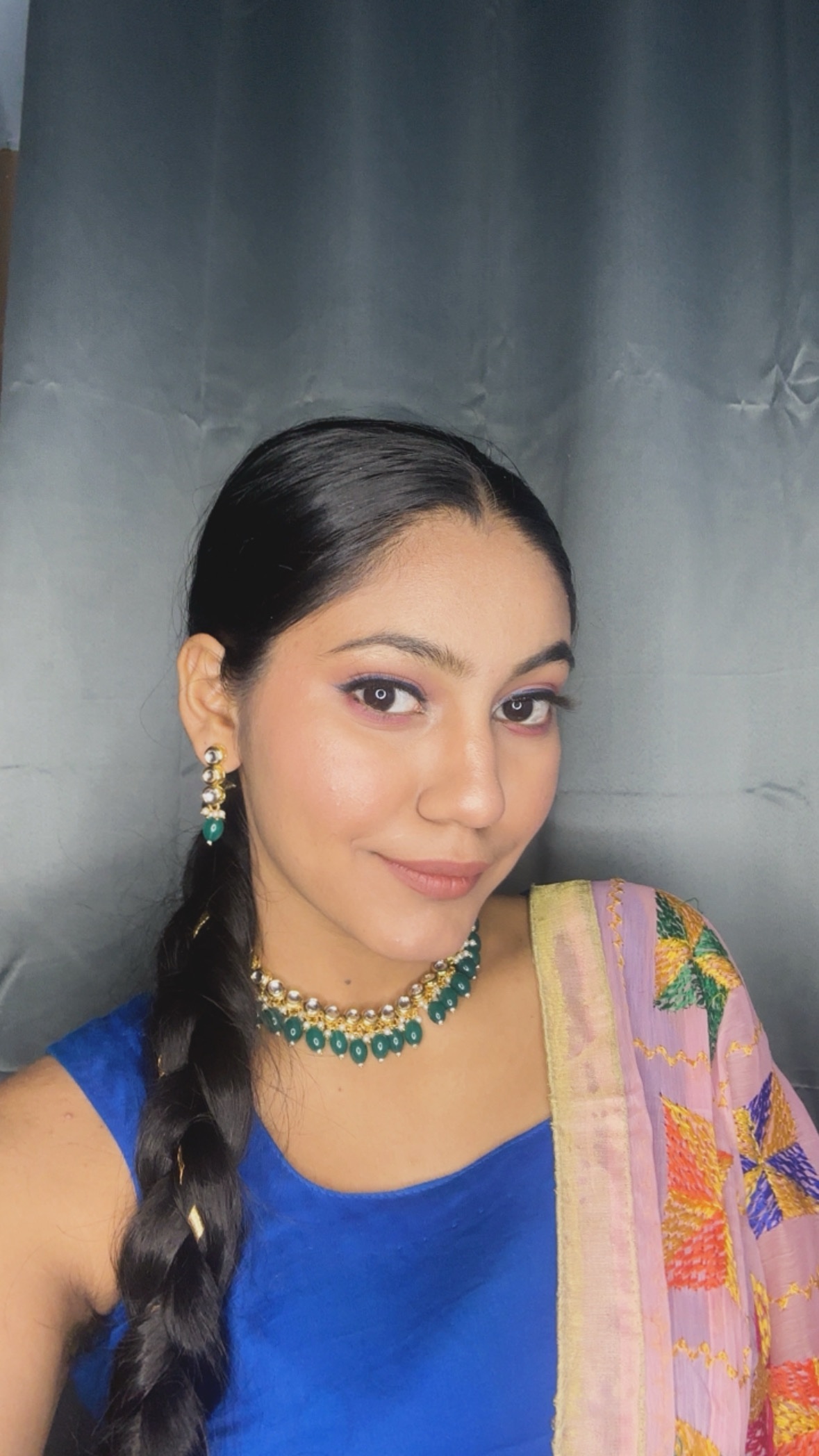 Green Kundan Set with Earrings✨